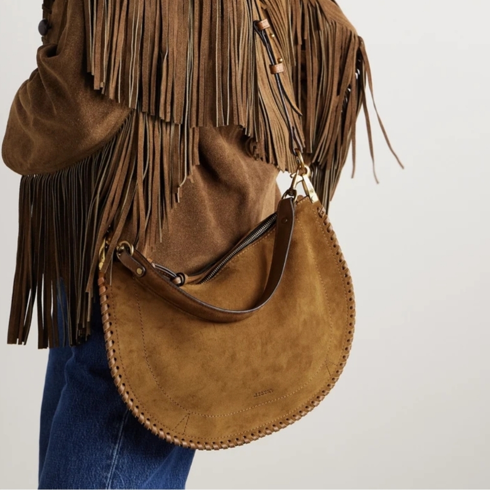Isabel Marant Leather Brown Bag Elegant Tan Crossbody Purse - Picture 3 of 16